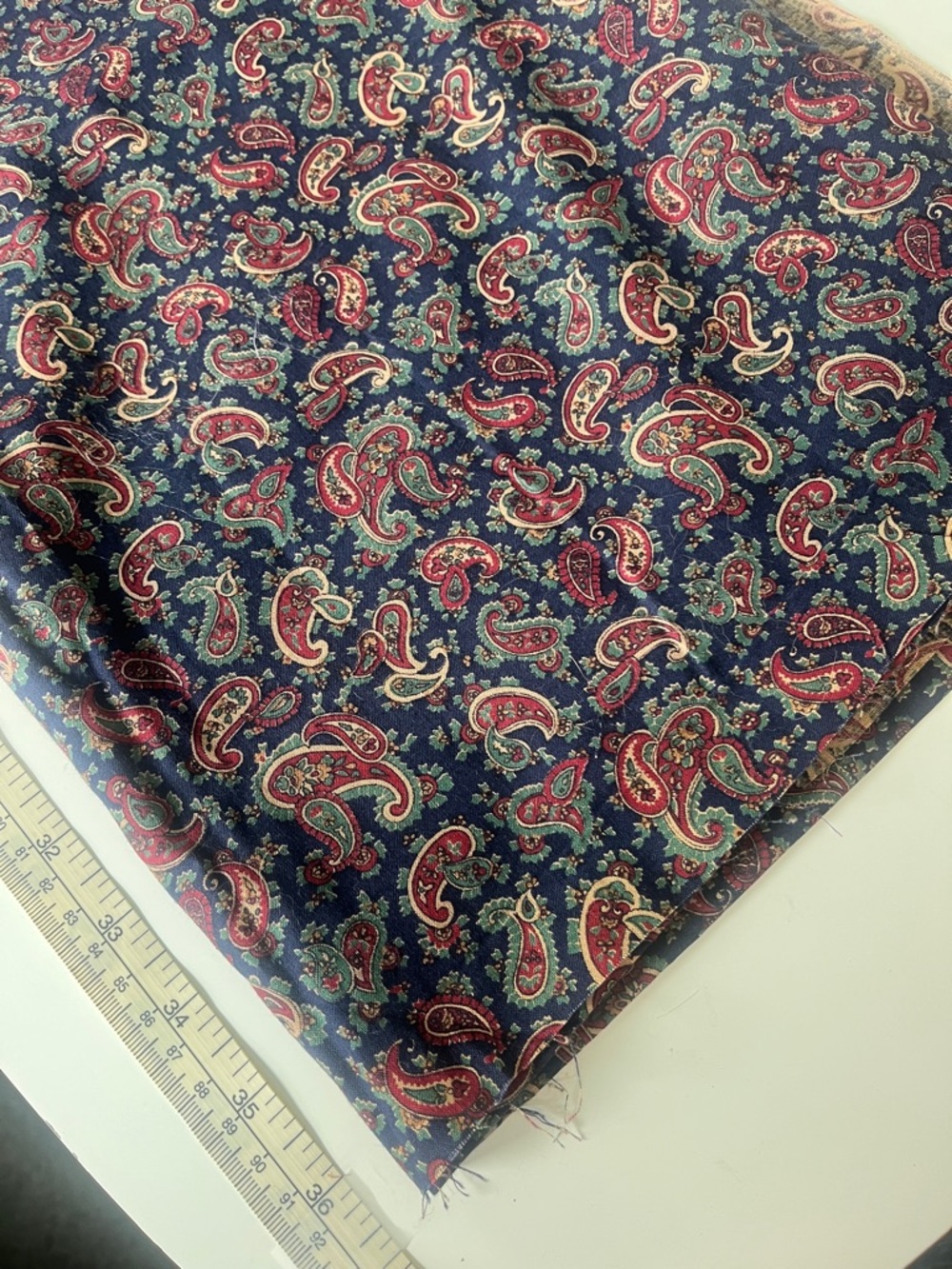 Vintage paisley cotton fabric Joan Kessler  – 2 yards